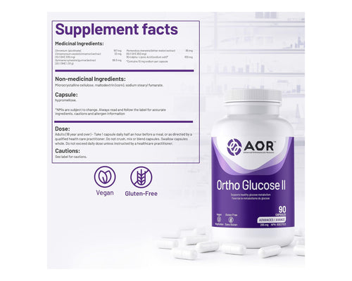 AOR Ortho Glucose II - 90 Capsules -okotoks hc pharmacy
