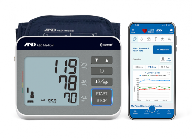 A&D Medical Precision Check Bluetooth Blood Pressure Monitor UA-810CNBLE - okotoks hc pharmacy