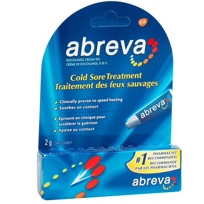 Abreva Cold Sore Treatment Cream Tube - okotoks hc pharmacy