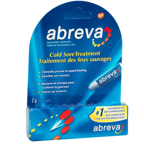 Abreva Cold Sore Treatment Cream Tube - okotoks hc pharmacy