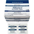 Box of Alliance Alcohol Prep antiseptic isopropyl alcohol pads on a white background - okotoks hc pharmacy