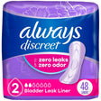 Always Discreet bladder leak liner package with purple and blue design. - okotoks hc pharmacy