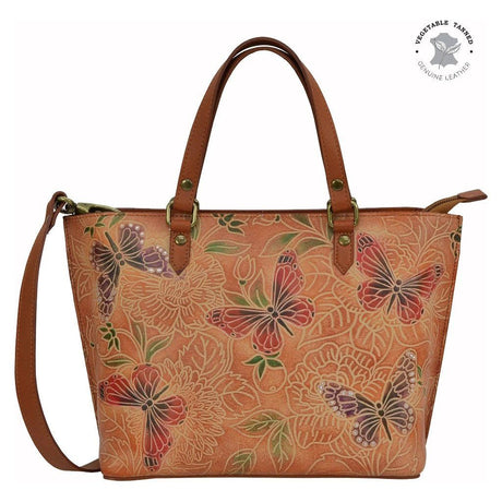 Anuschka leather Printed Medium Tote butterfly 693 - TBF - MLT - Okotoks HC Pharmacy