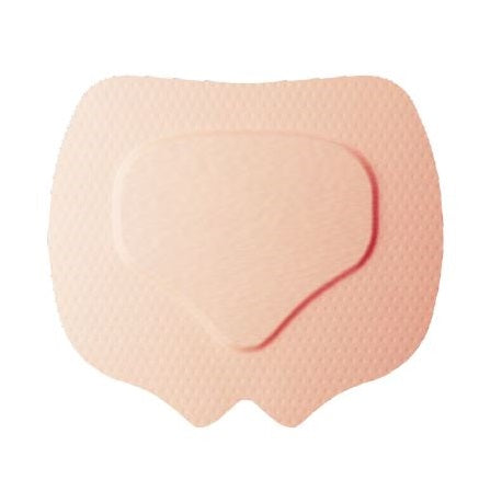A single peach-colored textured adhesive patch with a central raised heart-shaped contour, shown on a plain white background. - okotoks hc pharmacy