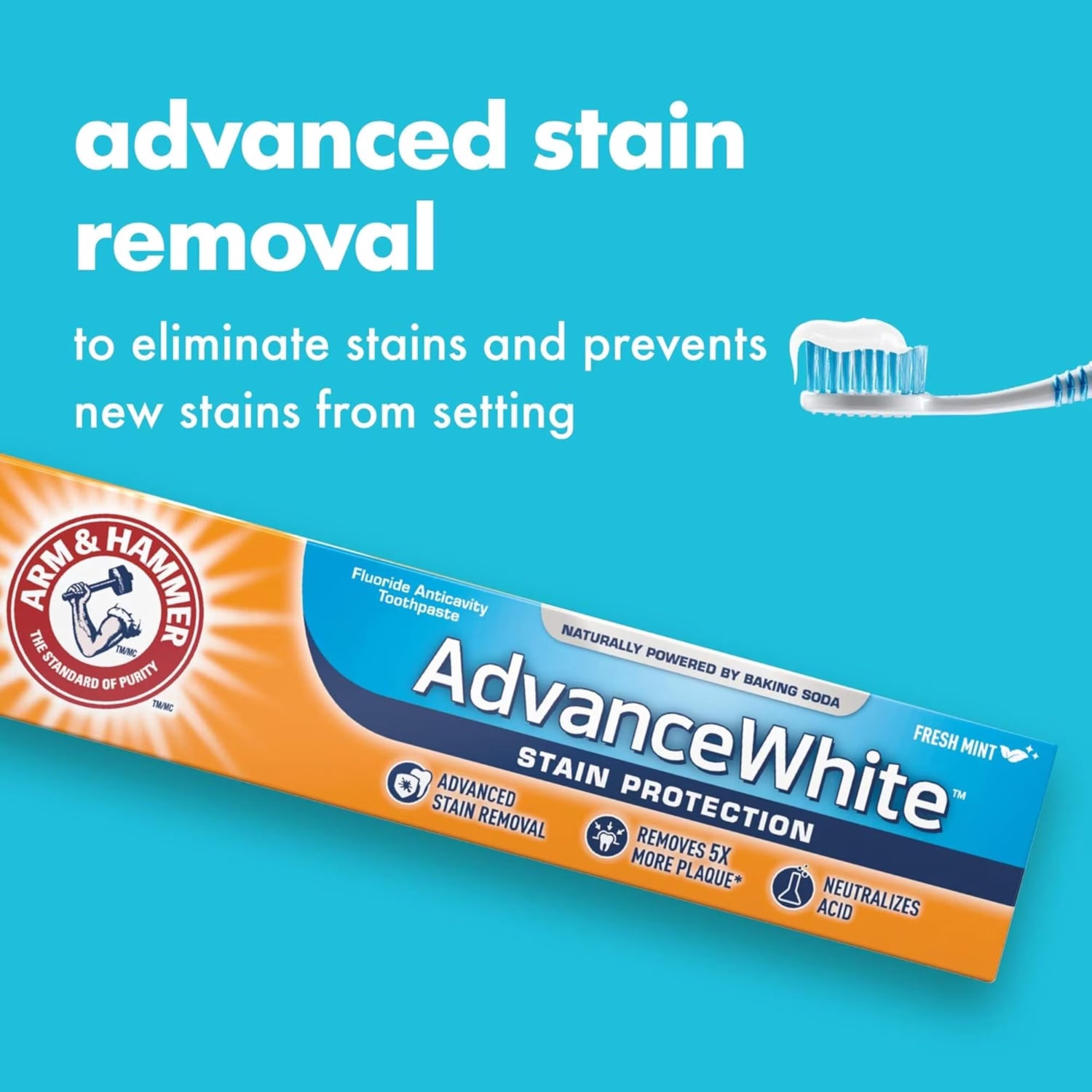 Arm & Hammer Advance White Stain Protection Toothpaste - okotoks hc pharmacy