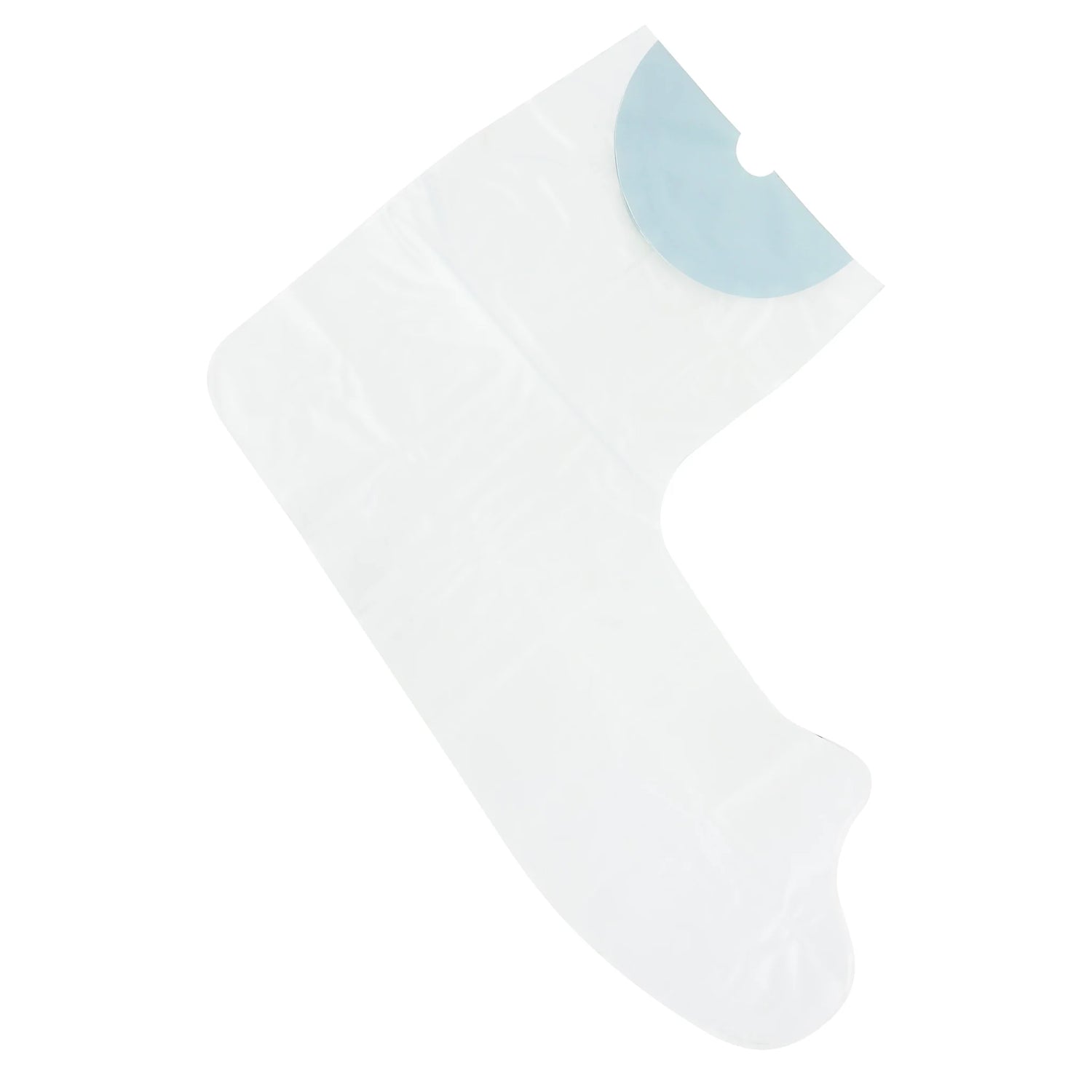 A single transparent arm-shaped protective cover or pouch with a light blue circular cutout detail, shown on a plain white background. - okotoks hc pharmacy