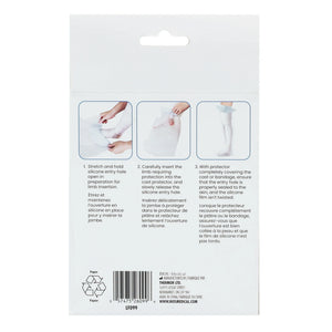 Back of a package showing three instructional panels with hand and application diagrams, plus a barcode and small text including Thinner Co., Ltd. - okotoks hc pharmacy