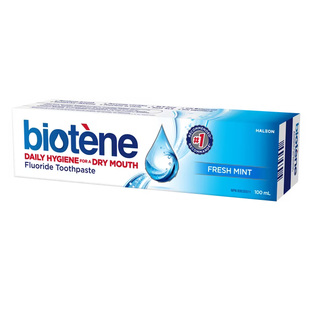 Biotène Dry Mouth Fluoride Toothpaste Fresh Mint Original - okotoks hc pharmacy