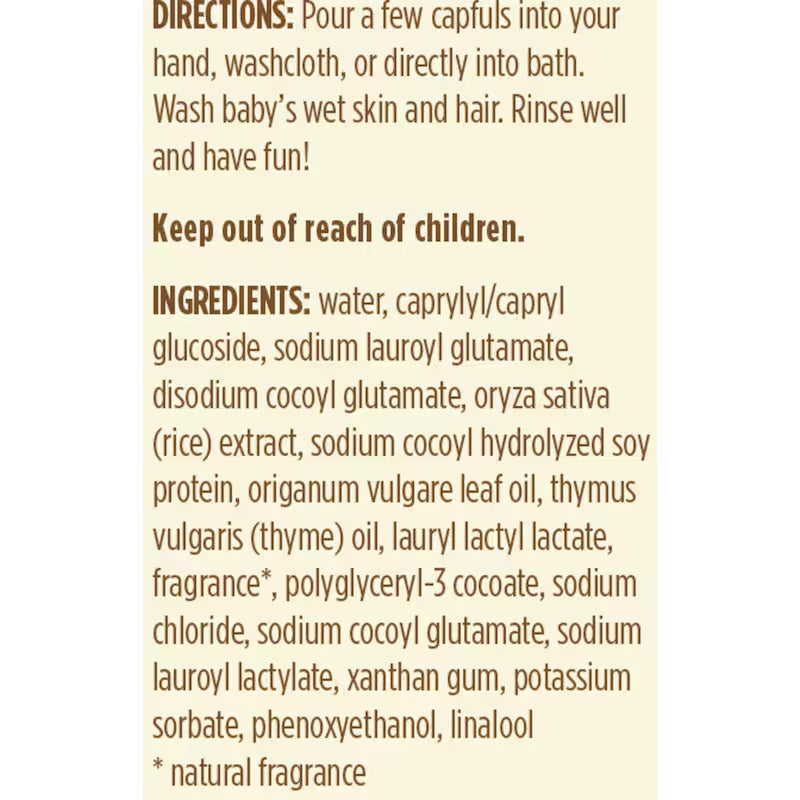 Product label with directions and ingredients on a beige background - okotoks hc pharmacy
