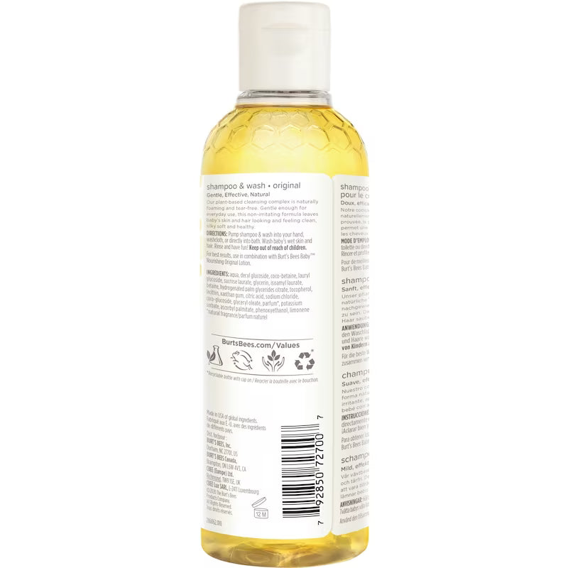 Bottle of shampoo with a white label on a white background - okotoks hc pharmacy