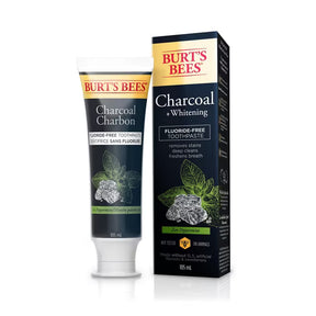 Burt's Bees Charcoal + Whitening Fluoride Free Toothpaste Zen Peppermint - okotoks hc pharmacy