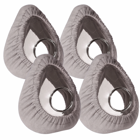 Four gray cpap mask liners on a white background - okotoks hc pharmacy