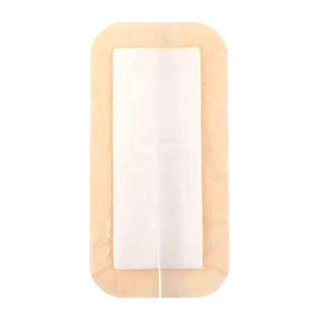 Rectangular adhesive patch with a white center on a beige border against a white background - okotoks hc pharmacy