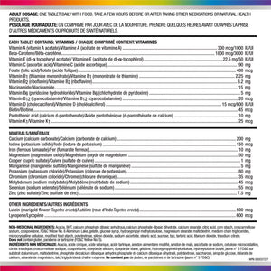 Nutritional supplement label with detailed ingredient list and dosing information. - okotoks hc pharmacy