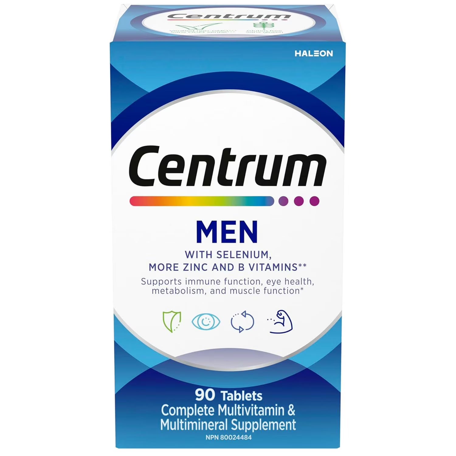 Centrum Men's multivitamin supplement box on a white background - okotoks hc pharmacy