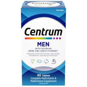 Centrum Men's multivitamin supplement box on a white background - okotoks hc pharmacy
