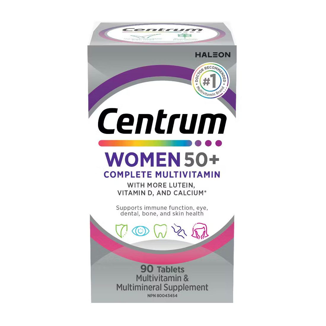 Centrum Women 50+ multivitamin supplement box on a white background - okotoks hc pharmacy