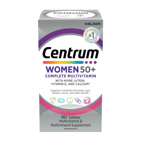 Centrum Women 50+ multivitamin supplement box on a white background - okotoks hc pharmacy