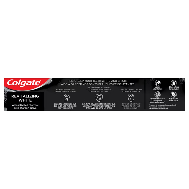 Colgate Revitalizing White Toothpaste With Activated Charcoal - okotoks hc pharmacy
