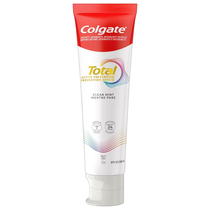 Colgate Total Active Prevention Clean Mint Toothpaste - okotoks hc pharmacy