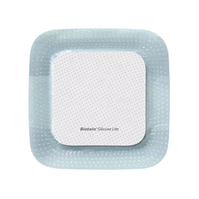 Square medical dressing with Biatain branding on a white background - okotoks hc pharmacy