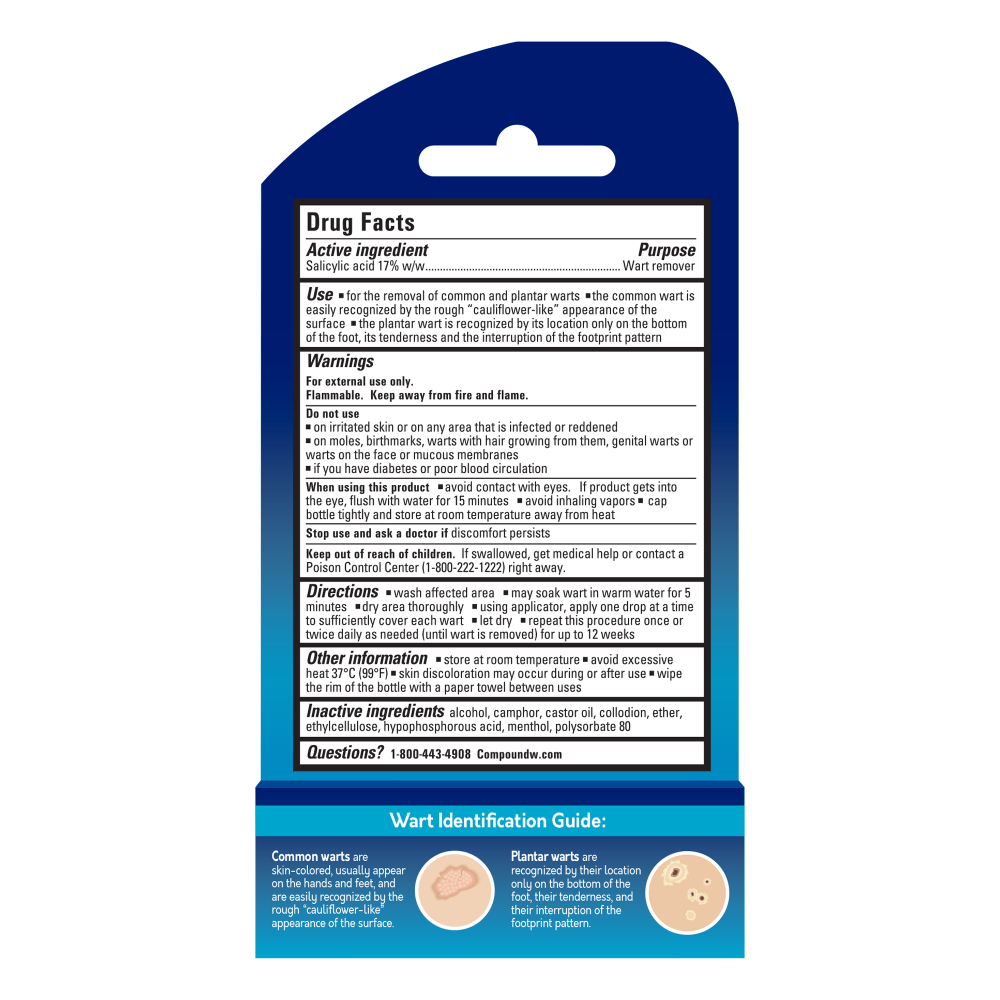 Blue package with text and images on a white background - okotoks hc pharmacy
