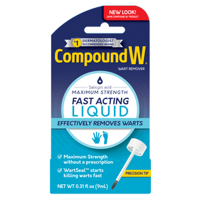 Compound W wart remover packaging with blue and white design - okotoks hc pharmacy