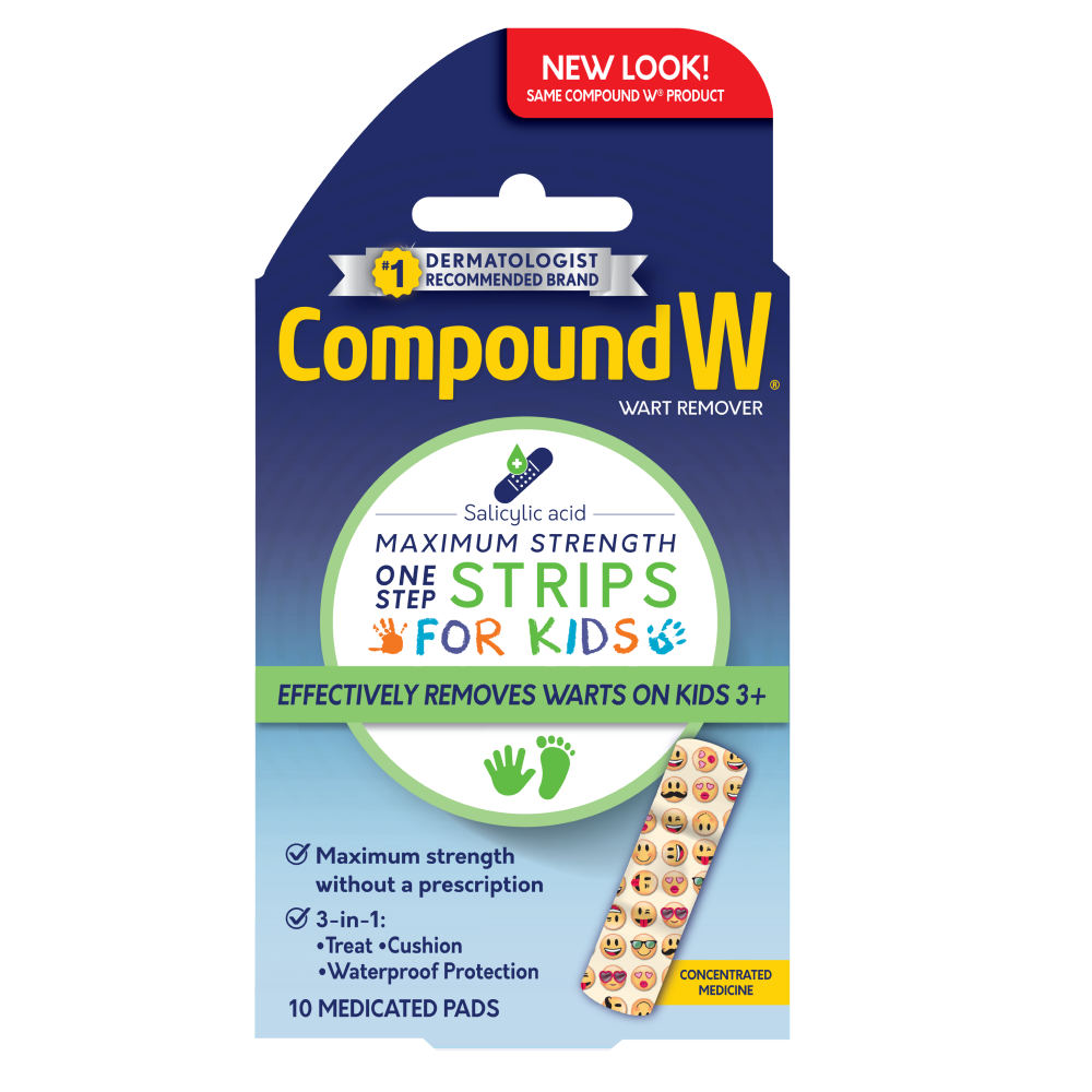 Compound W wart remover packaging for kids on a white background - okotoks hc pharmacy