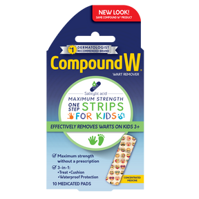 Compound W wart remover packaging for kids on a white background - okotoks hc pharmacy