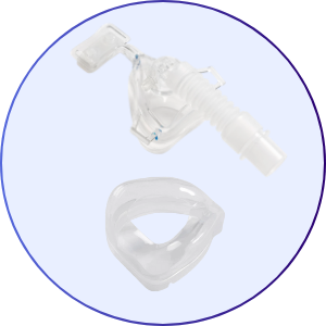 Clear plastic medical device on a light blue background - okotoks hc pharmacy