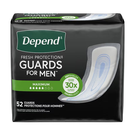 Depend Incontinence Guards for Men - Maximum Absorbency, 52 Pack - okotoks hc pharmacy