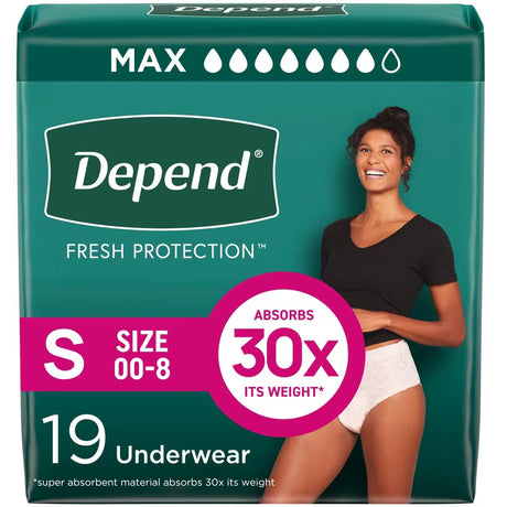 Depend Incontinence Underwear for Women - Maximum Absorbency small 19 pack - okotoks hc pharmacy