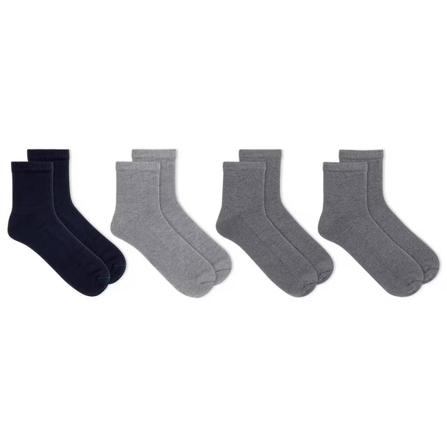 Set of navy and gray socks on a white background - okotoks hc pharmacy