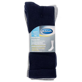 Pack of Dr. Scholl's diabetic and circulatory socks on a white background - okotoks hc pharmacy