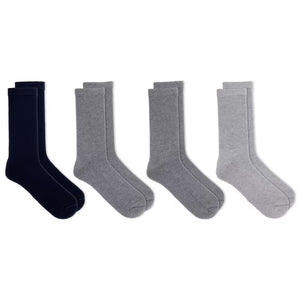 Set of navy and gray socks on a white background - okotoks hc pharmacy