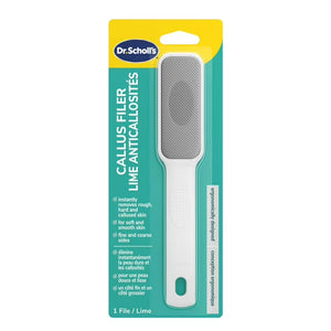 Dr. Scholl's callus filer with packaging on a white background - okotoks hc pharmacy