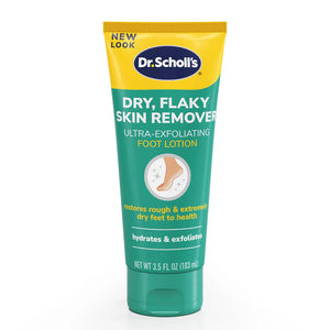 Dr. Scholl's dry flaky skin remover tube on a white background - okotoks hc pharmacy
