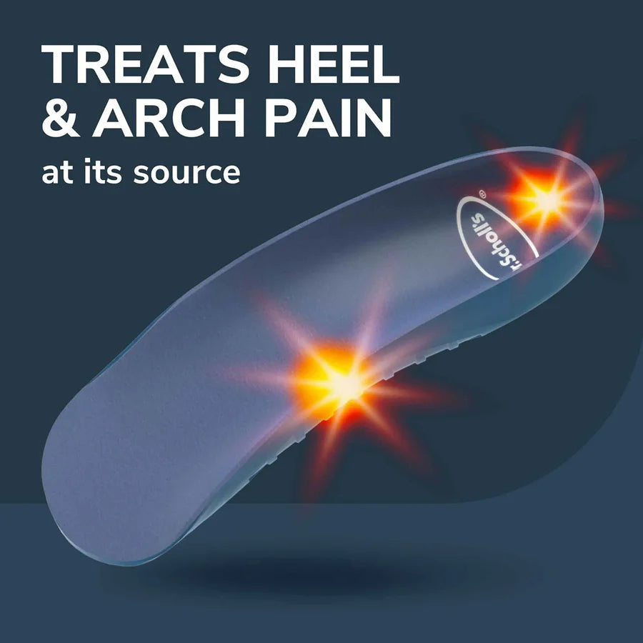 Transparent shoe insole with glowing elements on a dark background, featuring the brand 'SoleHeal'. - okotoks hc pharmacy