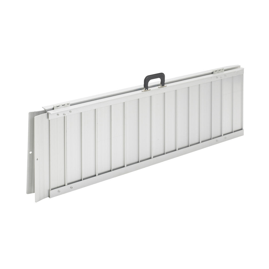 White metal fence panel with a handle on a white background - okotoks hc pharmacy