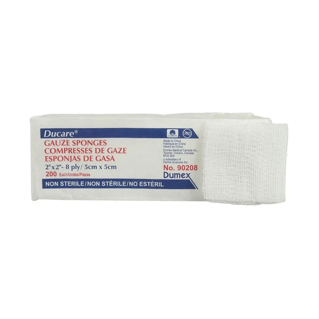 Pack of gauze sponges with Dumex branding on a white background - okotoks hc pharmacy