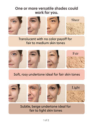Product color swatches with skin tones and text indicating shade options. - okotoks hc pharmacy