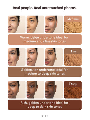 Chart showing different skin tones with corresponding color swatches and text. - okotoks hc pharmacy