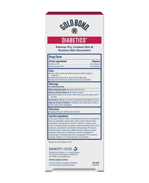 Gold Bond Diabetics skin care product packaging on a white background - okotoks hc pharmacy