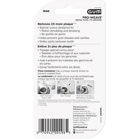 GUM Pro-Weave Mint Waxed Dental Floss - okotoks hc pharmacy