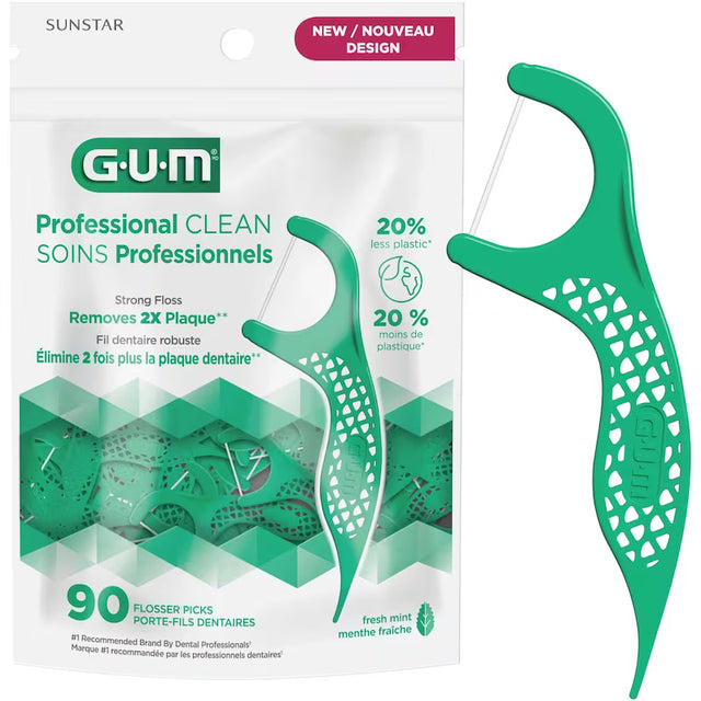 GUM Professional Clean Mint Flosser Picks - okotoks hc pharmacy