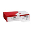 A red and white box of Hollister 7331 Unisex Drip Tube Adapter, with a small clear plastic adapter tube shown in front of the box on a white background. - okotoks hc pharmacy