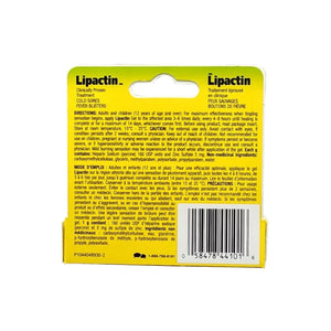 Lipactin Cold Soother Fever Busters medicine blister card packaging, showing the back side with product details, directions, warnings, and a barcode on a white background. - okotoks hc pharmacy