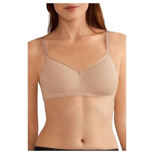 Beige bra worn by a model on a white background - okotoks hc pharmacy