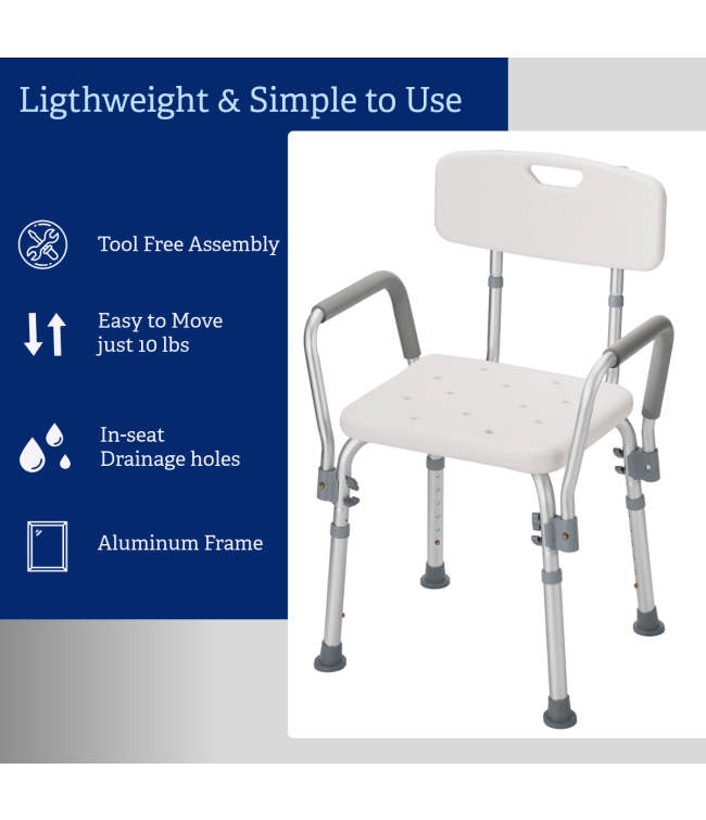 MOBB Bath Chair with Back and Arms MHBBA - okotoks hc pharmacy
