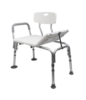 Medical shower chair with adjustable legs on a white background - okotoks hc pharmacy